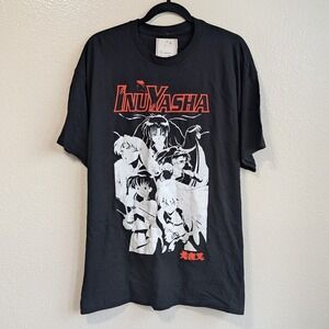 NWT InuYasha Anime Show Graphic Short Sleeve T-Shirt Black XL